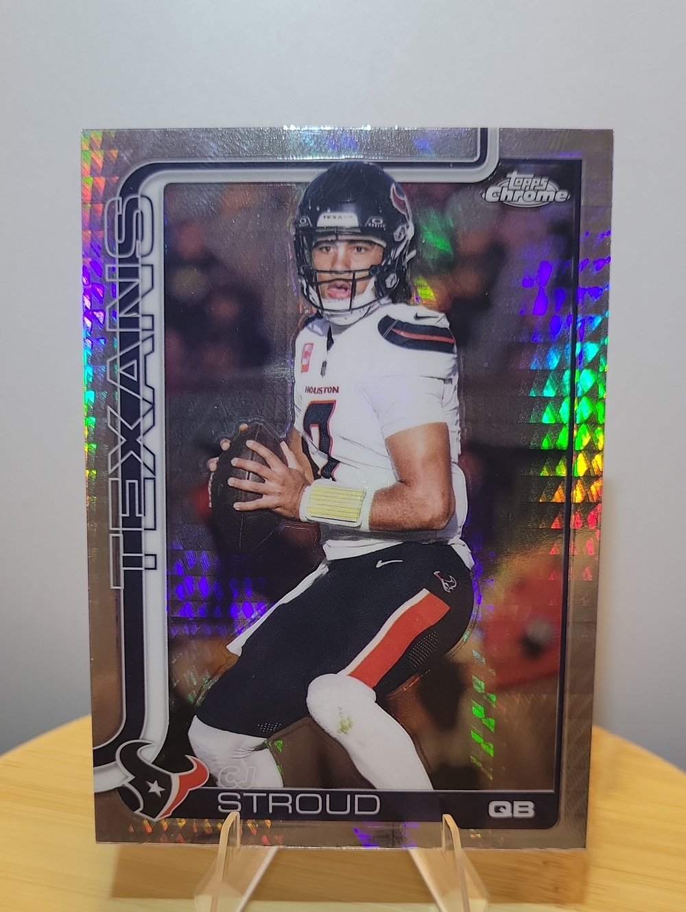 2025 Topps Chrome CJ Stroud Prism Refractor #119 Texans